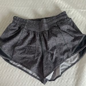 Heathered gray Lululemon shorts, size 2,2.5 inch.